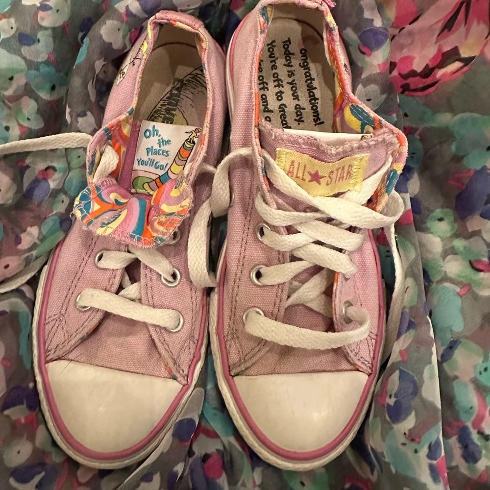 Converse Kids' Pink Dr. Seuss “Oh the Places You’ll Go” Shoes